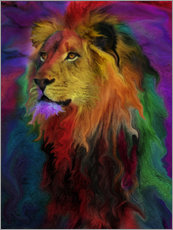 Naklejka na ścianę  Rainbow Lion - Alixandra Mullins
