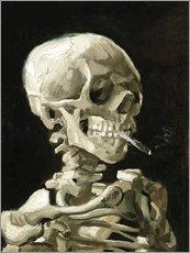 Naklejka na ścianę  Czaszka z palącym się papierosem - Vincent van Gogh