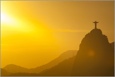 Gallery print  View from the Sugarloaf of Christ the Redeemer statue on Corcovado, Rio de Janeiro, Brazil, South Am - Michael Runkel