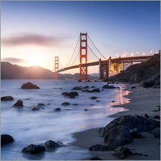 Naklejka na ścianę  San Francisco Golden Gate Bridge - Jan Christopher Becke