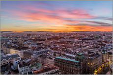 Naklejka na ścianę  Vienna Skyline at sunset, Austria - Mike Clegg Photography