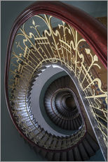Gallery print  Spiral stairs with ornamented handrail - Jaroslaw Blaminsky