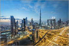 Naklejka na ścianę  Dubai City lights - Dieter Meyrl