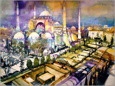 Naklejka na ścianę  Istanbul, view to the Hagia Sophia mosque - Johann Pickl