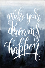 Naklejka na ścianę  Make your dreams happen - Typobox