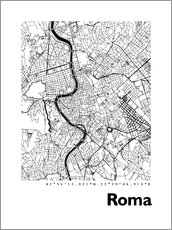 Naklejka na ścianę  Map of Rome - 44spaces