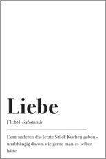 Plakat Liebe Definition (German)