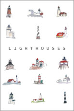Plakat Maritime lighthouses
