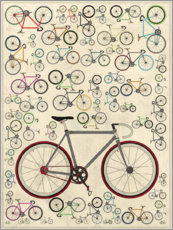 Obraz na drewnie  Vintage Fixie Bicycles - Wyatt9