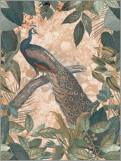 Obraz na szkle akrylowym  Vintage Peacock - Andrea Haase