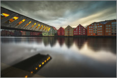 Gallery print  Colorful wooden houses in Trondheim, Norway - Rafal Kaniszewski