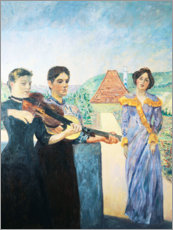 Naklejka na ścianę  Three women in the vineyard - Max Klinger