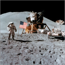 Plakat  James Irwin gives a salute on the Moon - NASA