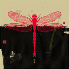 Obraz na płótnie  Big Red Dragonfly - Thoth Adan