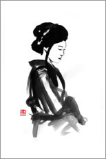 Obraz na PCV  Thinking geisha 02 - Péchane