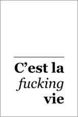 Plakat  C'est la f*** vie - Typobox