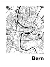 Plakat City map of Bern
