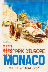 Obraz na aluminium  Grand Prix of Monaco 1963 (French) - Vintage Travel Collection