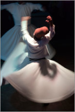 Obraz na drewnie  Whirling dervishes while dancing - Keren Su