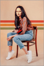 Obraz na drewnie  Mona Lisa w stylu retro - Jonas Loose