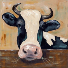 Obraz na drewnie  Portrait of a cow - Jade Reynolds