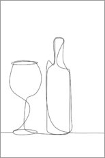 Obraz na aluminium  A glass of wine