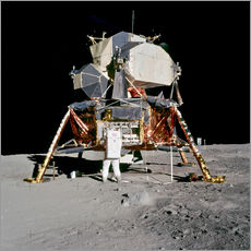 Naklejka na ścianę  Apollo 11 Astronaut and Edwin Aldrin on the Moon - NASA