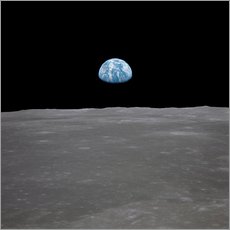 Gallery print  Apollo 11 - rising of the earth above the moon - NASA