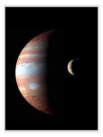 Plakat  Jupiter and its volcanic moon Lo