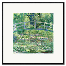 Plakat artystyczny premium w ramie  Białe lilie wodne - Claude Monet