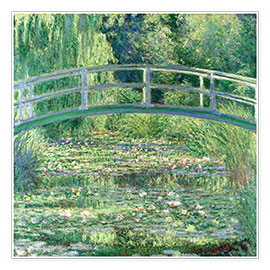 Plakat  Białe lilie wodne - Claude Monet