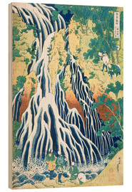 Obraz na drewnie  Kirifuri Fall on Kurokami Mountain - Katsushika Hokusai
