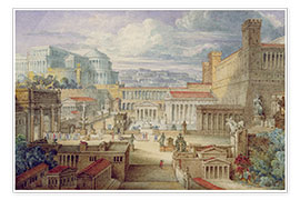 Plakat  A Scene in Ancient Rome - Joseph Michael Gandy