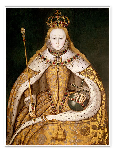 Plakat Queen Elizabeth I in Coronation Robes