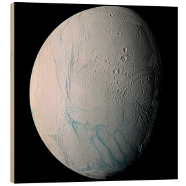 Obraz na drewnie  Saturn's moon Enceladus