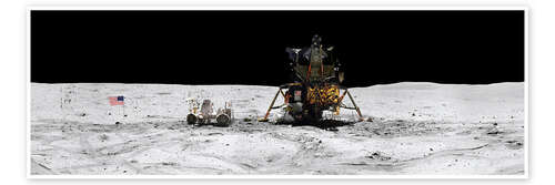 Plakat Apollo 16 lands in the lunar highlands