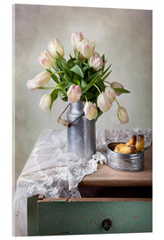 Obraz na szkle akrylowym  Still life with tulips - Nailia Schwarz