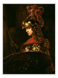 Plakat  Pallas Atena - Rembrandt van Rijn
