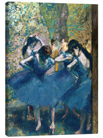 Obraz na płótnie  The Blue Dancers - Edgar Degas