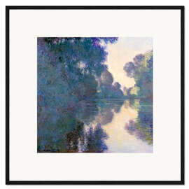 Plakat artystyczny premium w ramie  Morning on the Seine - Claude Monet