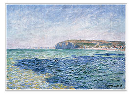 Plakat  shadows on the sea at Pourville - Claude Monet