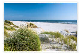 Plakat  Sand dunes, seaside landscape - Reiner Würz