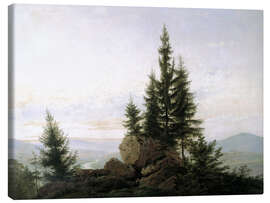 Obraz na płótnie  View into the Elbe valley - Caspar David Friedrich