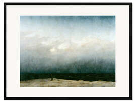 Plakat artystyczny premium w ramie  Mnich nad morzem - Caspar David Friedrich