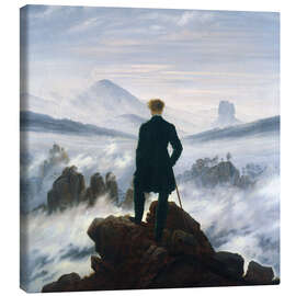 Obraz na płótnie  Wędrowiec nad morzem mgły - Caspar David Friedrich