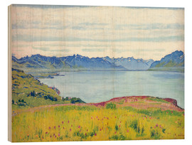 Obraz na drewnie  Landscape at Lake Geneva - Ferdinand Hodler