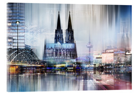 Obraz na szkle akrylowym  Cologne 2 - Städtecollagen