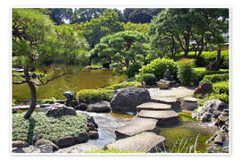 Plakat Japanese garden with pond