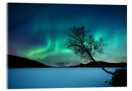 Obraz na szkle akrylowym  Aurora Borealis at Sandvannet Lake - Arild Heitmann