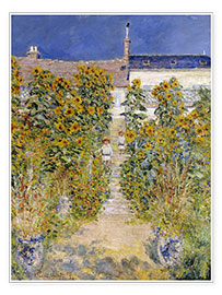 Plakat  The Artist's Garden at Vetheuil - Claude Monet